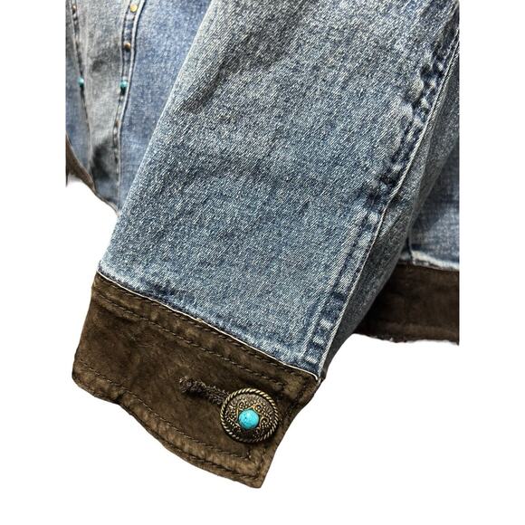 DG2 by Diane Gilman 1X Western Denim Jean Jacket - Picture 6 of 11